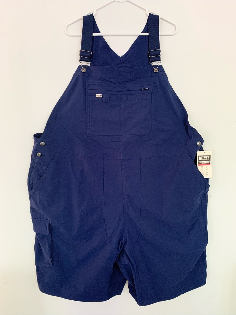 NWT Duluth 4X Heirloom Gardening Short Overalls Blue Garden Bibs Cabin Outdoorsy
